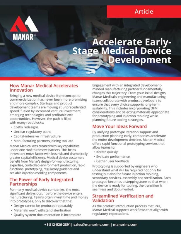 Early Stage Med Tech Development